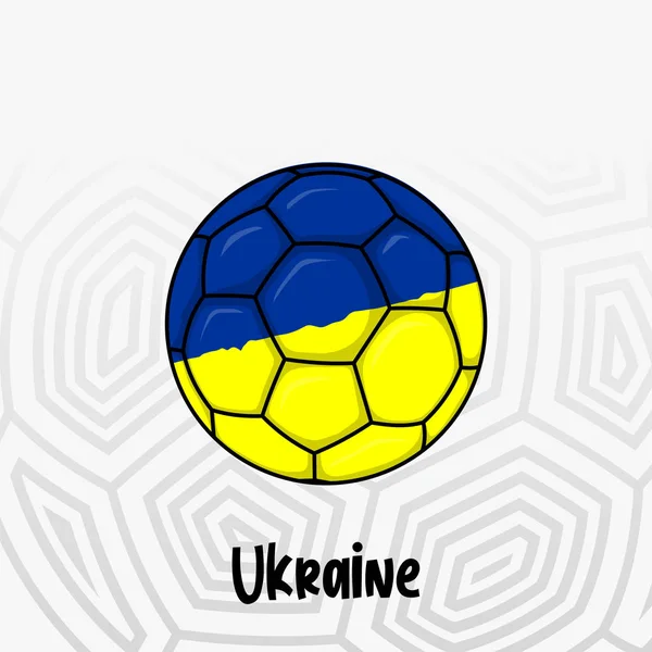 Ball Flag of Ukraine — 스톡 벡터
