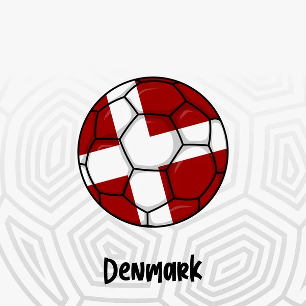 Ball Flag of Denmark — 스톡 벡터