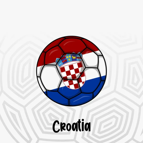 Ball Flag of Croatia — 스톡 벡터