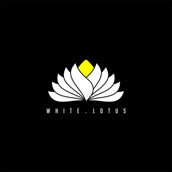 Λευκή διανυσματική απεικόνιση Lotus — Διανυσματικό Αρχείο