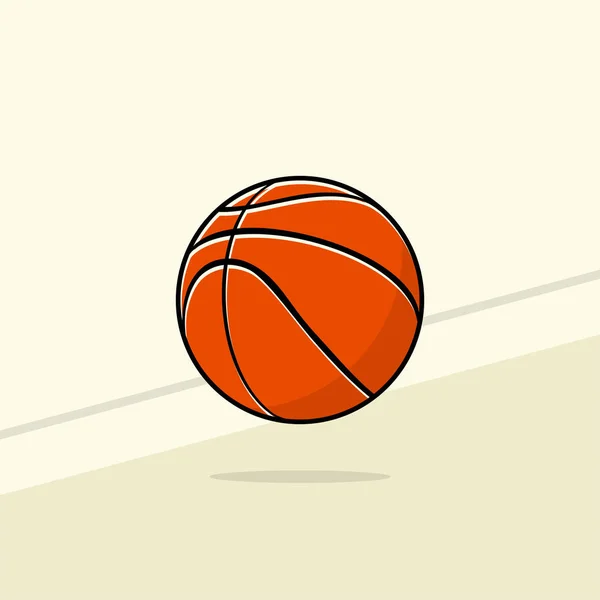 Bouncing Basketball vetor Ilustração — Vetor de Stock