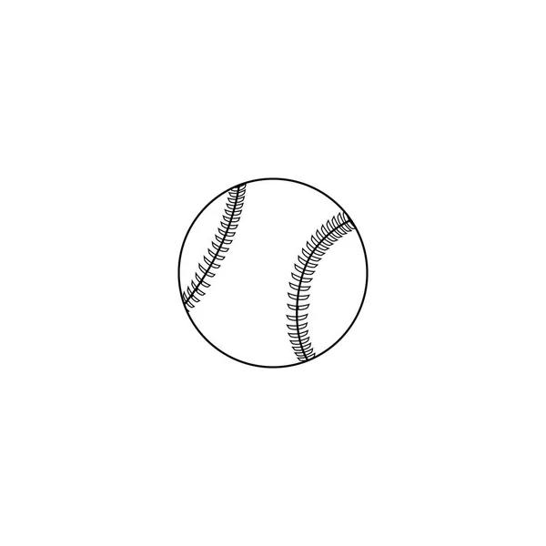Overzicht Honkbal vector Illustratie voor Template Ontwerp — Stockvector