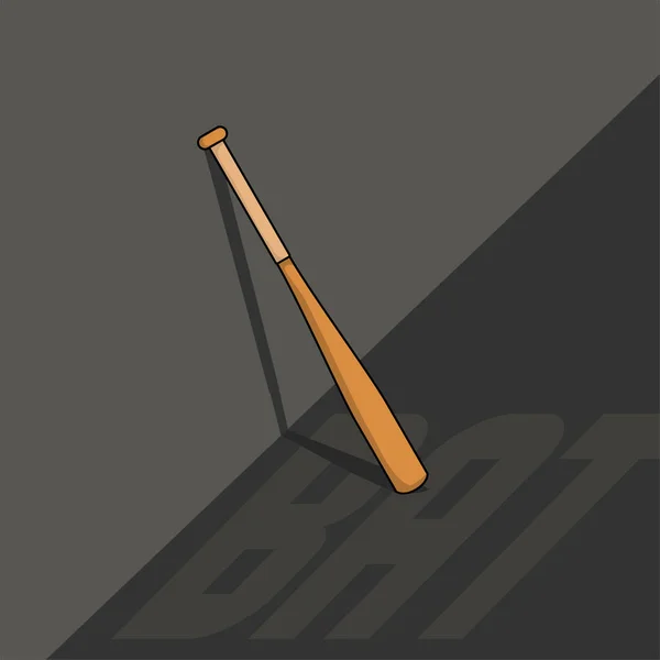 Softball Bat på väggen — Stock vektor