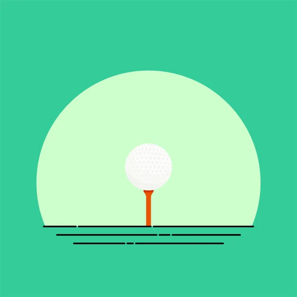 三通和高尔夫球场球 — 图库矢量图片