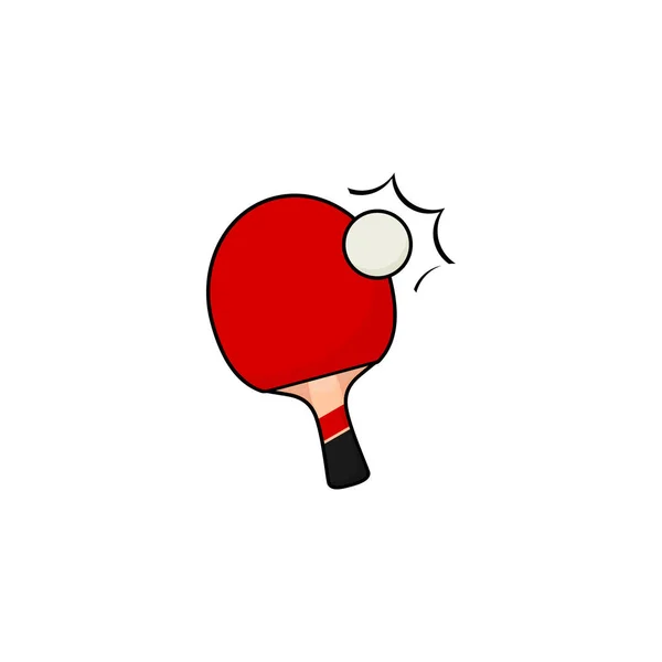 Chauve-souris de tennis de table et balle de tennis de table — Image vectorielle