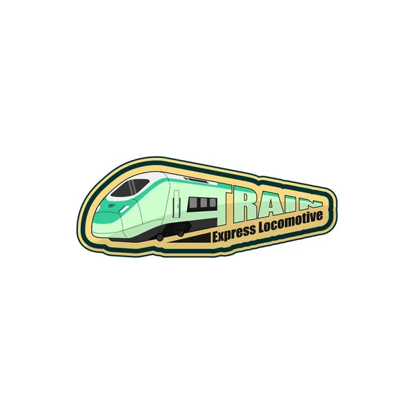Высокоскоростной Поезд Простой Вектор Логотипа Иллюстрация — стоковый вектор
