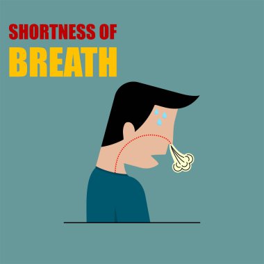 Şablon tasarımı için Nefes Vektör İllüstrasyonunun Kısallığı