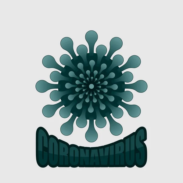 Green Corona Virus Векторна Ілюстрація Дизайну Шаблонів — стоковий вектор