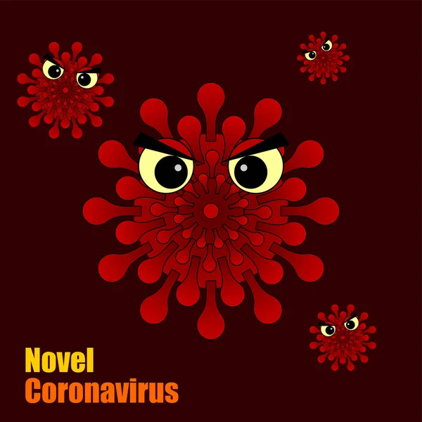红魔Corona病毒概念 模板设计的载体说明 — 图库矢量图片