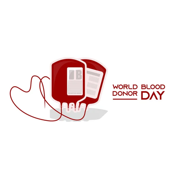 Weltblutspendertag Blutbeutel Design Vektorillustration — Stockvektor