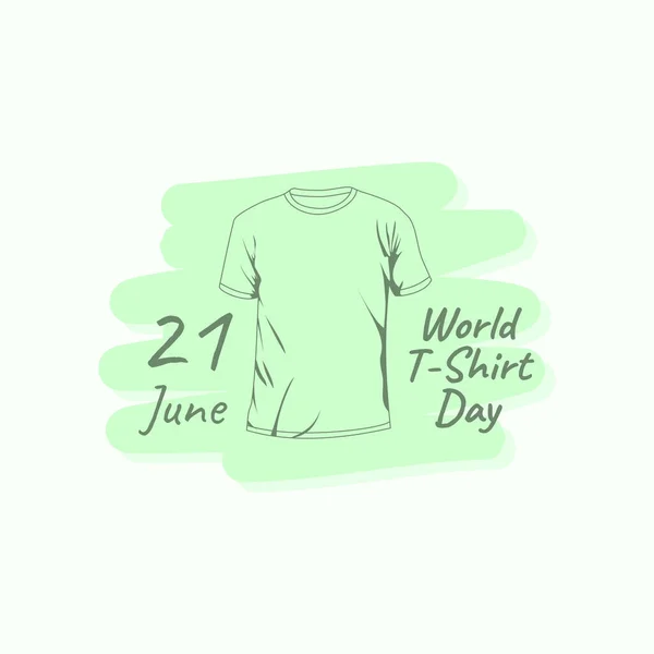 World Shirt Day Vektor Dengan Garis Besar Desain Shirt Baik - Stok Vektor