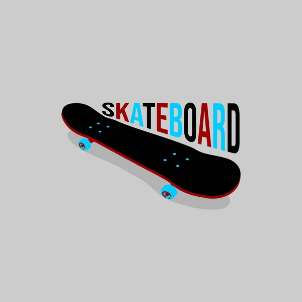 Vector Illustration Skateboard View Corner Skateboard Text Good Skateboard Sport — Stock Vector