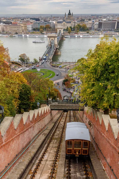 Funicular Railway Way Buda Castle Budapest Hungary — Stock Photo, Image