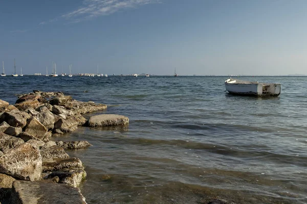 Acque Limpide Del Mar Menor Mare Interno Del Mediterraneo Situato — Foto Stock