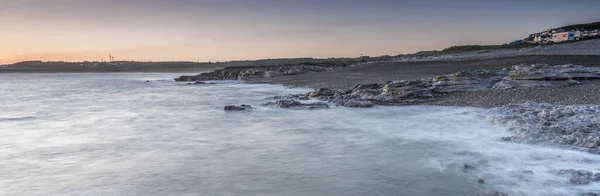 Pôr Sol Largo Costa Sul Gales Ogmore Sea Destino Popular — Fotografia de Stock