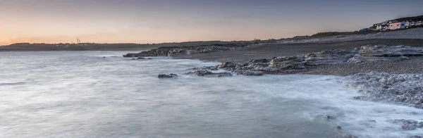 Coucher Soleil Large Côte Sud Pays Galles Ogmore Sea Est — Photo