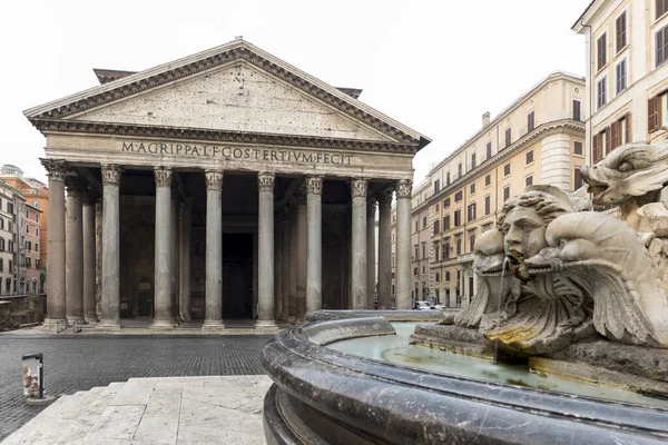 Пантеон Римі Італія Рано Вранці Дезертував — стокове фото