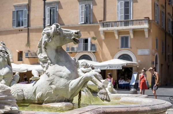 Fontana Del Nettuno Fuente Neptuno Piazza Navona Roma Italia Europa — Foto de Stock