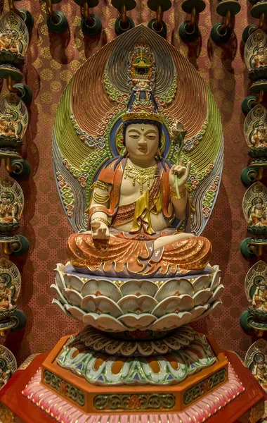 Pequeña Estatua Buda Templo Budista Singapur —  Fotos de Stock