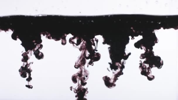 Peinture noire lorsque Yal pénètre dans l'eau au ralenti 