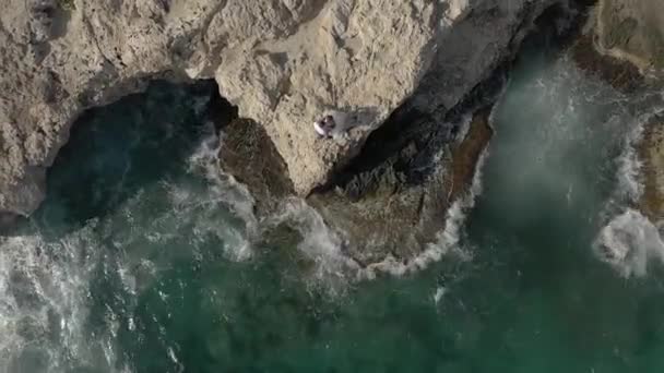 晴れた日にカボ岬グレコ近くの空中ビューブルーラグーン — ストック動画