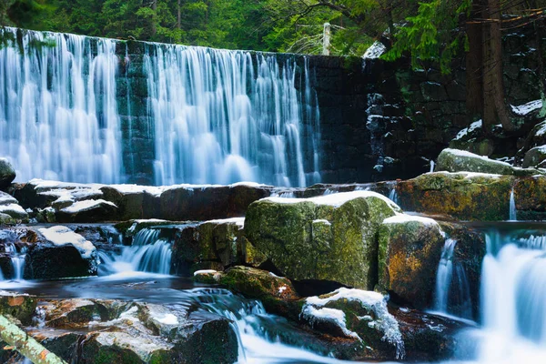 Cascade Sauvage Avec Beau Flou Eau Douce Par Nig — Photo