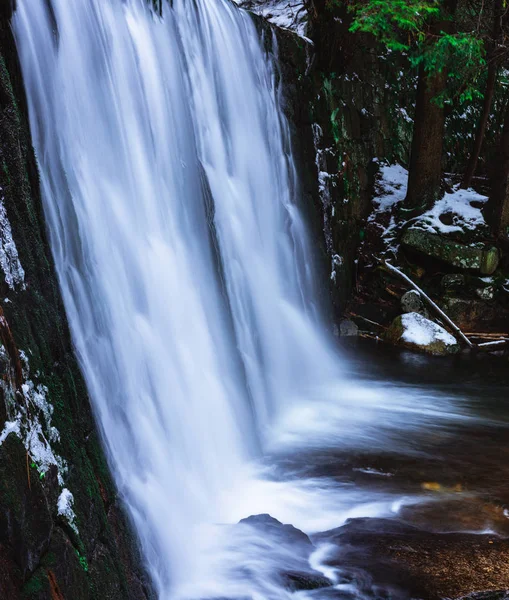 Cascade Sauvage Avec Beau Flou Eau Douce Par Nig — Photo