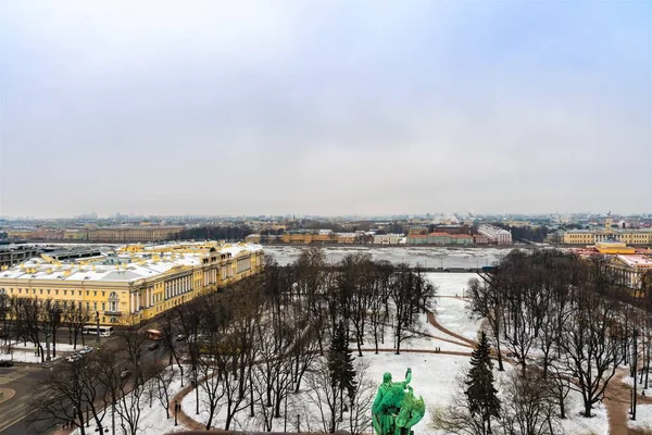 Petersburg Russia February 2020 Angels Isaac Cathedral View City — 스톡 사진