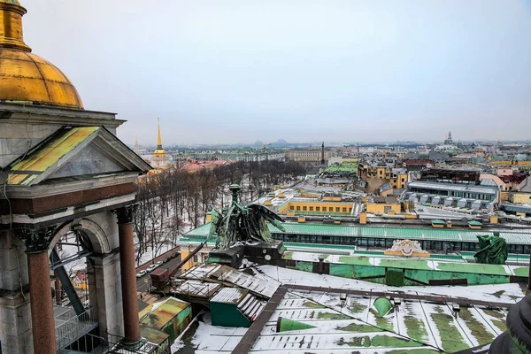 Petersburg Russia February 2020 View Former Senate Square Isaac Cathedral — Stock Photo, Image