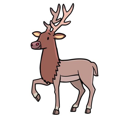 Hareket halindeki geyik tasviri