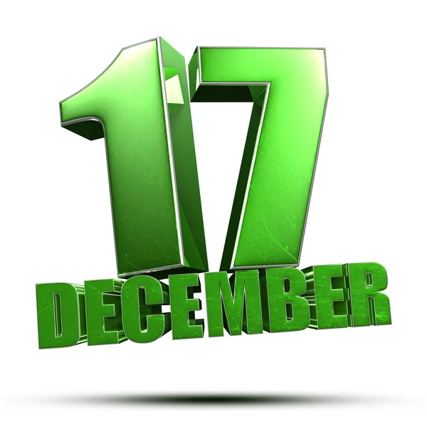 Dezember Grüne Illustration Auf Weißem Hintergrund Mit Schnittpfad — Stockfoto