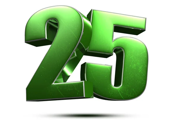 Numbers Green White Background Clipping Path — Stock Photo, Image