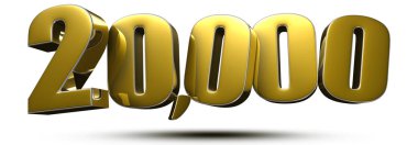 Beyaz arka planda 3D resim 20.000. (Kırpma Yolu ile).