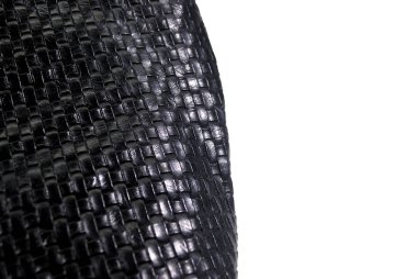 Örgü desenli zarif siyah deri arka plan.