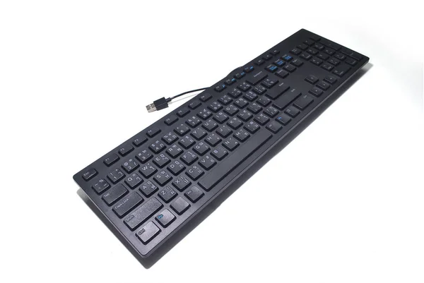 Druk op zwart Thais toetsenbord.Thais toetsenbord knoppen.geïsoleerd op whit — Stockfoto