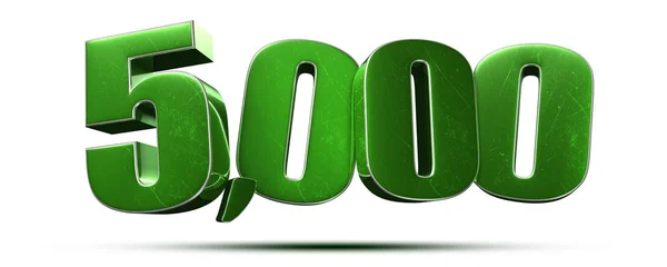 Beyaz arka planda izole edilmiş 3D çizim 5000. (Kırpma Yolu ile).