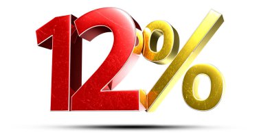 % 12 oranında kırmızı altın, beyaz arka planda izole edilmiş. (Kırpma Yolu ile).