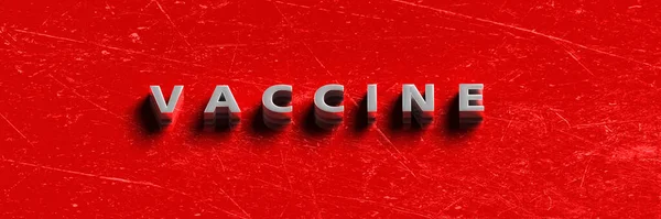 Vaccino Illustrativo Collocato Pavimento Rosso — Foto Stock