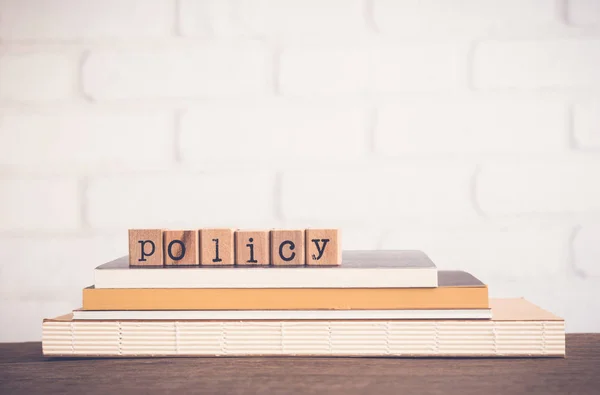 The word Policy and blank space background. — Stock Photo, Image