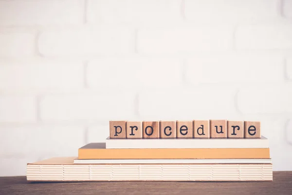 Das Wort Prozedur und den Hintergrund kopieren. — Stockfoto