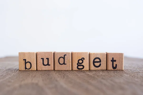 Ordet Budget, kopia utrymme bakgrund. — Stockfoto