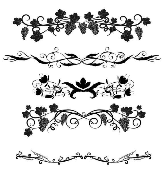 Set of decorative dividers, borders
