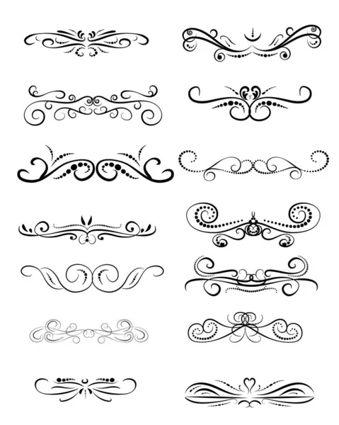 Dekoratif florish bölücüler, sınırlar kümesi