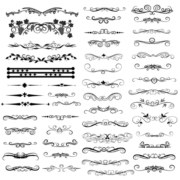 Dekoratif florish bölücüler, sınırlar kümesi