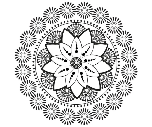 Mandala. Round form. Mehndi decoration.