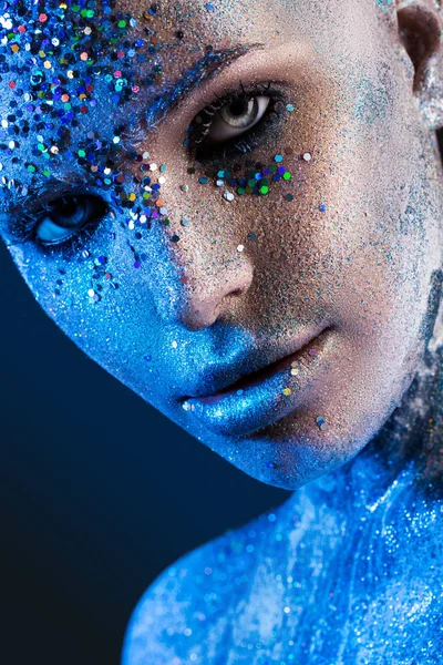 Blue light alien — Stock Photo, Image