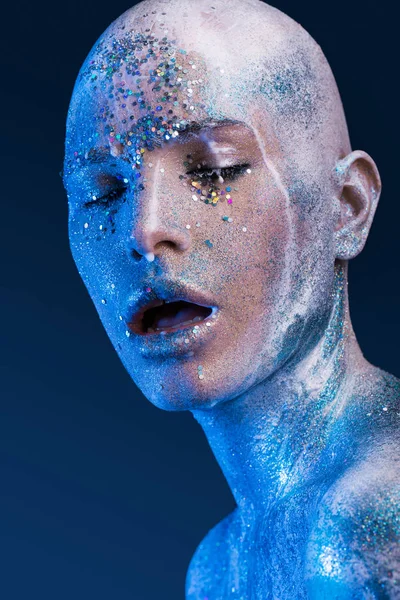 Blue light alien — Stock Photo, Image