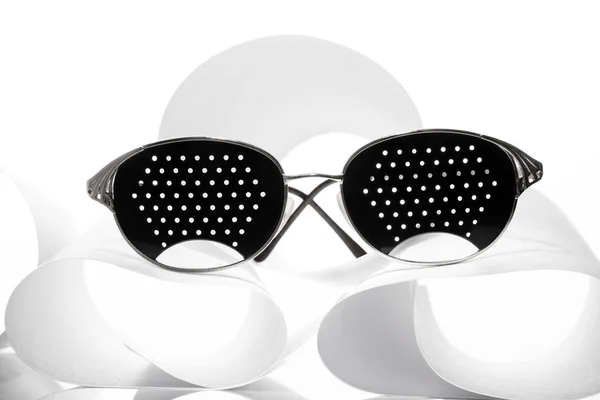 Gafas Correctivas Para Personas Con Astigmatismo Gafas Sobre Fondo Blanco — Foto de Stock