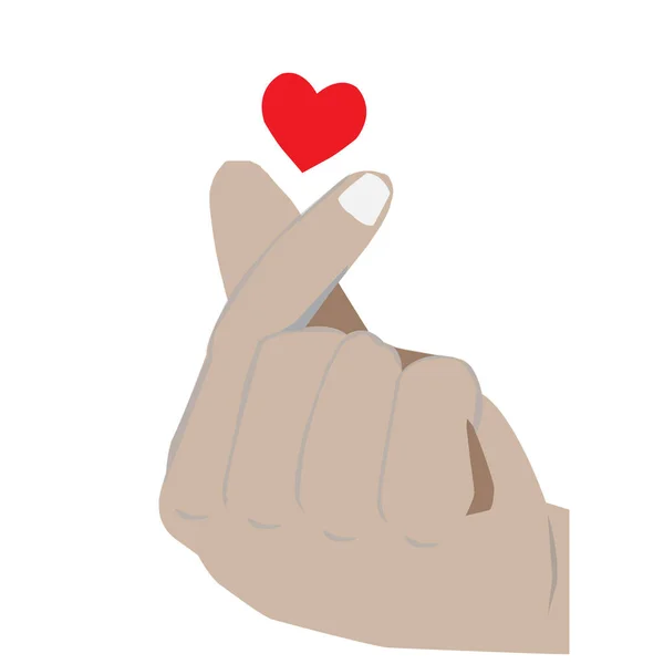 A szerelem kifejezésének szimbóluma kézzel — Stock Vector