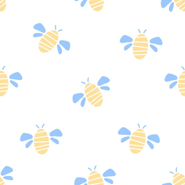 Abeille fond de motif sans couture — Image vectorielle